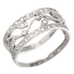 Серебряное кольцо с фианитом