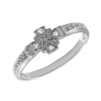 Серебряное кольцо с фианитом
