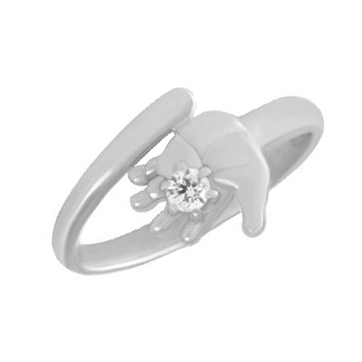 Серебряное кольцо с фианитом