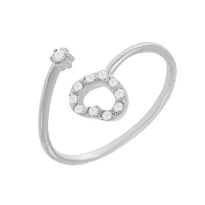 Серебряное кольцо с фианитом