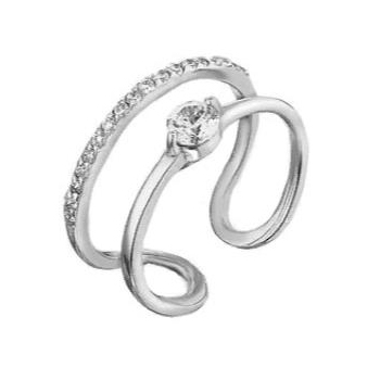 Серебряное кольцо с фианитом