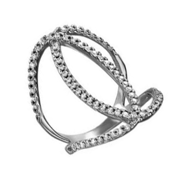 Серебряное кольцо с фианитом