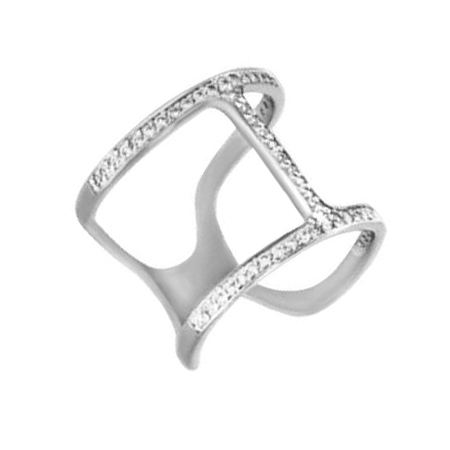 Серебряное кольцо с фианитом