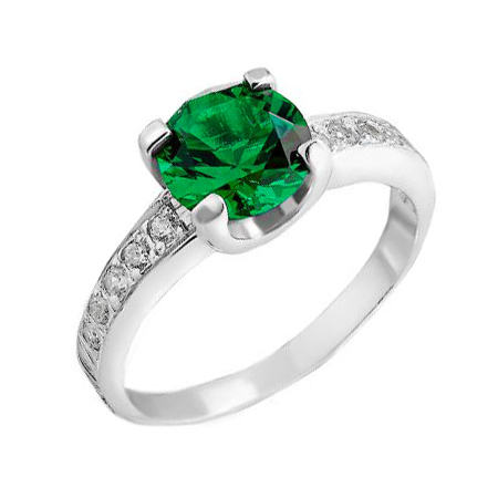 Серебряное кольцо с изумрудом