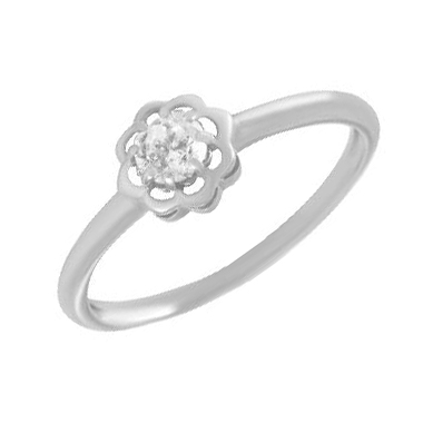 Серебряное кольцо с фианитом