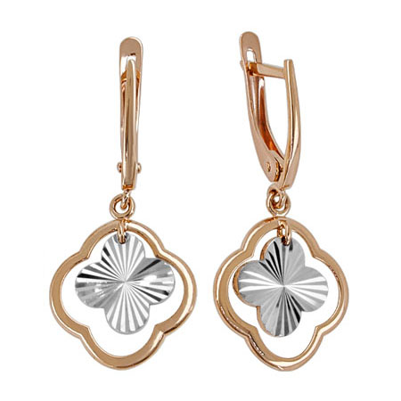 Золотые cерьги висячие