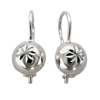 Серебряные cерьги классические