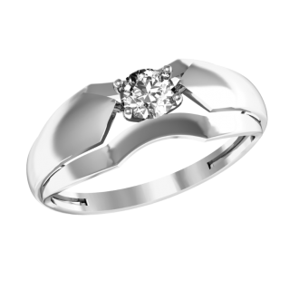 Кольцо из белого золота с фианитом