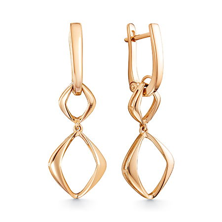 Золотые cерьги висячие