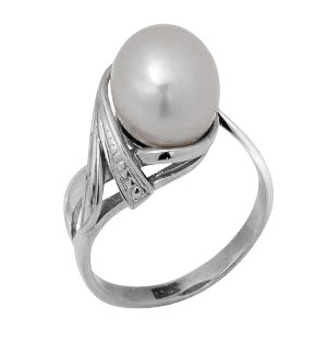 Серебряное кольцо с жемчугом