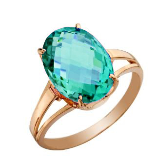 Золотое кольцо с аквамарином
