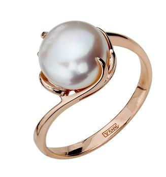 Золотое кольцо с жемчугом