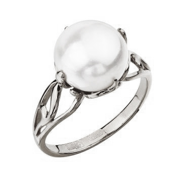 Серебряное кольцо с жемчугом