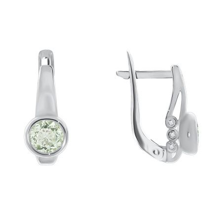 Серебряные cерьги с фианитом