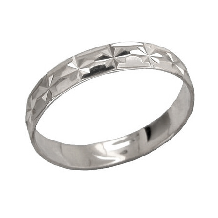 Серебряное обручальное кольцо 