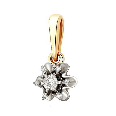 Золотая подвеска с бриллиантом