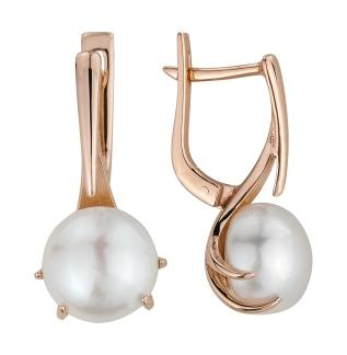 Золотые cерьги с жемчугом