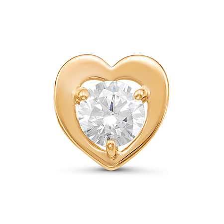 Золотая подвеска с фианитом