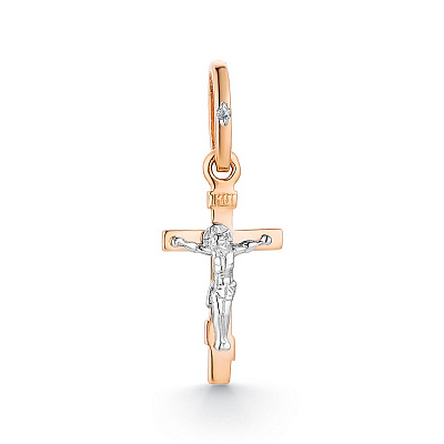 Крест из золота с бриллиантом