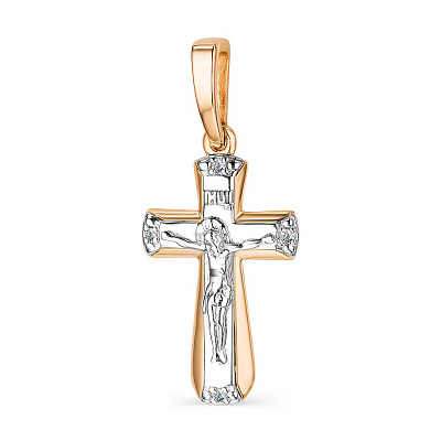 Крест из золота с бриллиантом