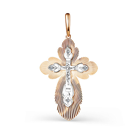 Крест из золота с бриллиантом