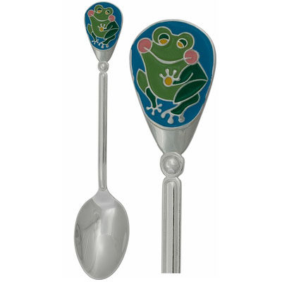 Столовые приборы из серебра с эмалью