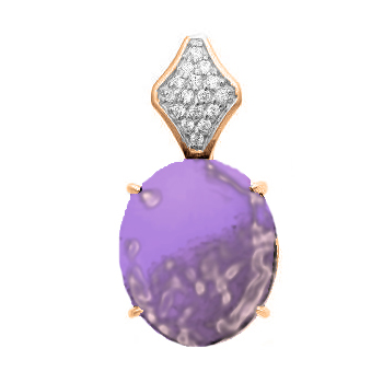 Золотая подвеска с чароитом