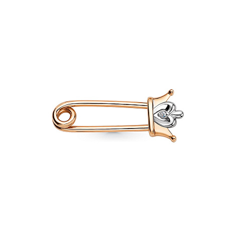 Брошь из золота с бриллиантом