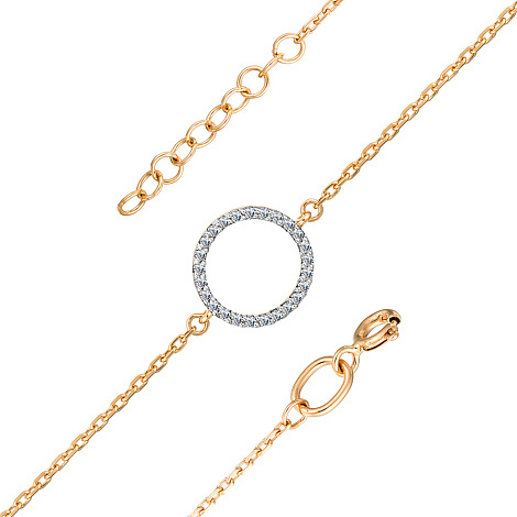 Золотой браслет с бриллиантом