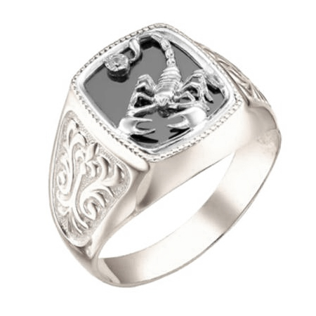 Печатка из серебра с фианитом