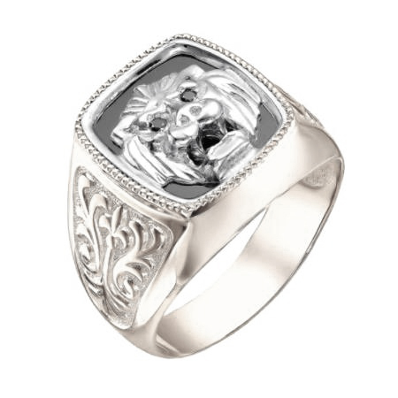 Печатка из серебра с фианитом