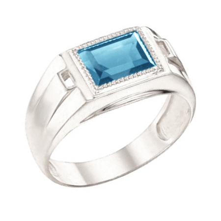 Печатка из серебра с топазом