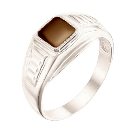 Печатка из серебра с кварцем