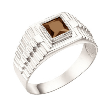 Печатка из серебра с кварцем