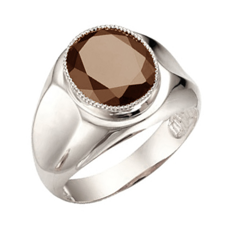 Печатка из серебра с кварцем