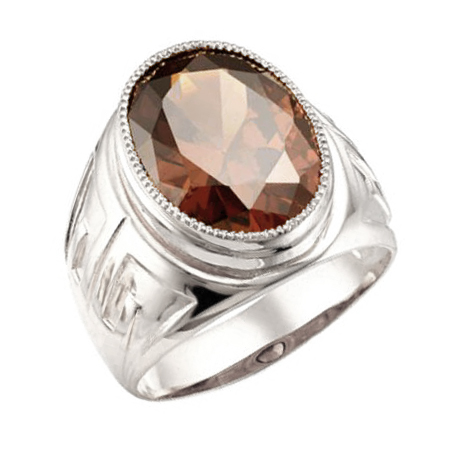 Печатка из серебра с кварцем