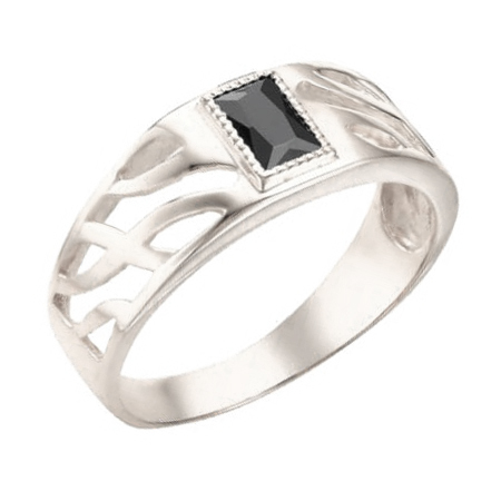 Печатка из серебра со шпинелью