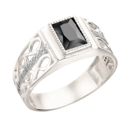 Печатка из серебра со шпинелью