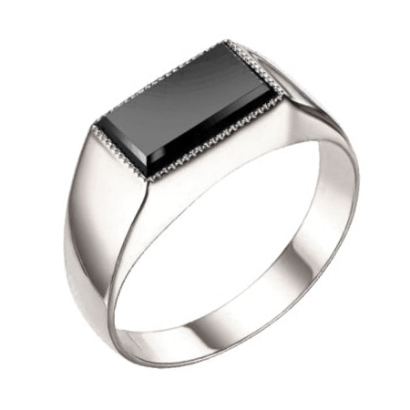 Печатка из серебра с агатом