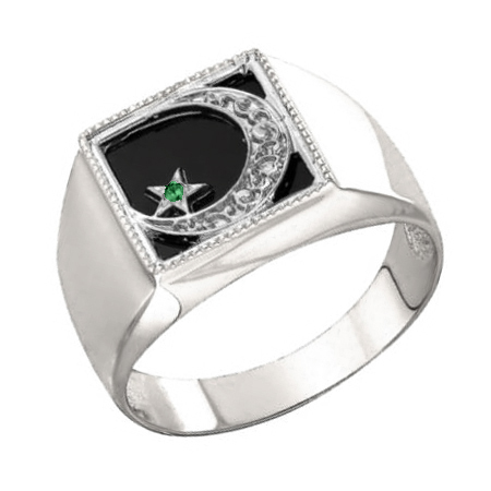 Печатка из серебра с фианитом