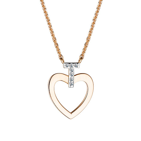 Золотое колье с бриллиантом