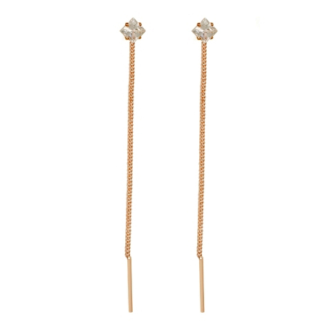 Золотые cерьги с фианитом