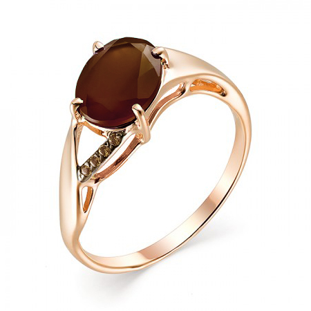 Золотое кольцо с кварцем