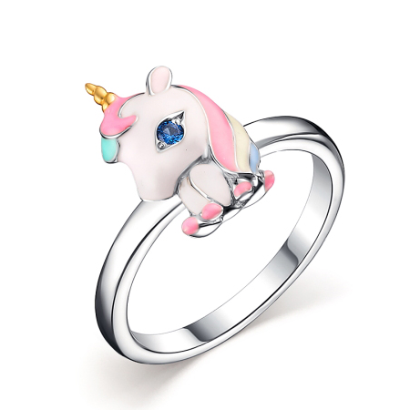 Серебряное кольцо с эмалью