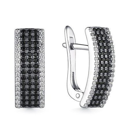 Серебряные cерьги с фианитом