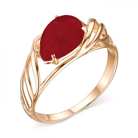 Золотое кольцо с кораллом