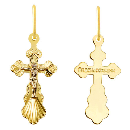 Крест из желтого золота 