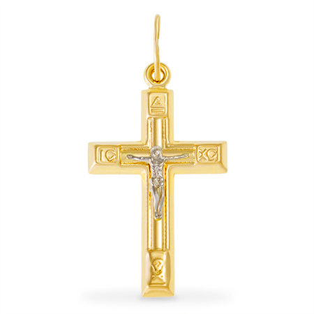 Крест из желтого золота 