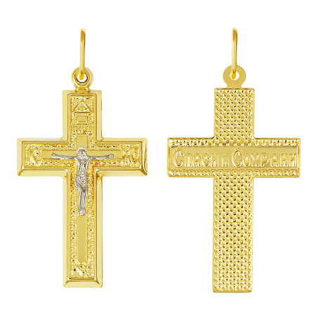 Крест из желтого золота 