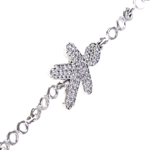 Серебряный браслет с фианитом